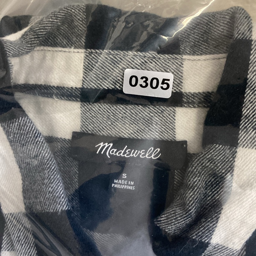 Madewell Women’s Shirt Black and White Casual Button Down Shirt Size S - Picture 15 of 15
